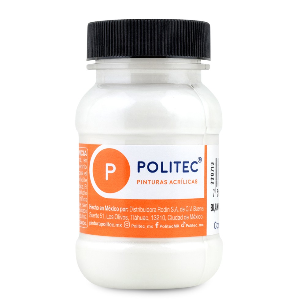 PINTURA ACRILICA POLITEC 100ML.BCO. MET. 501 E.6 C.36