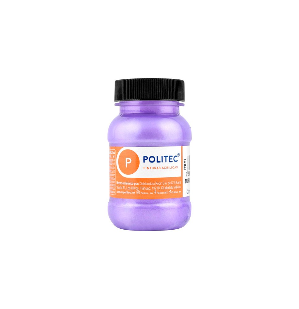 PINTURA ACRILICA POLITEC 100ML. MORADO MET. 534 E.6 C.36