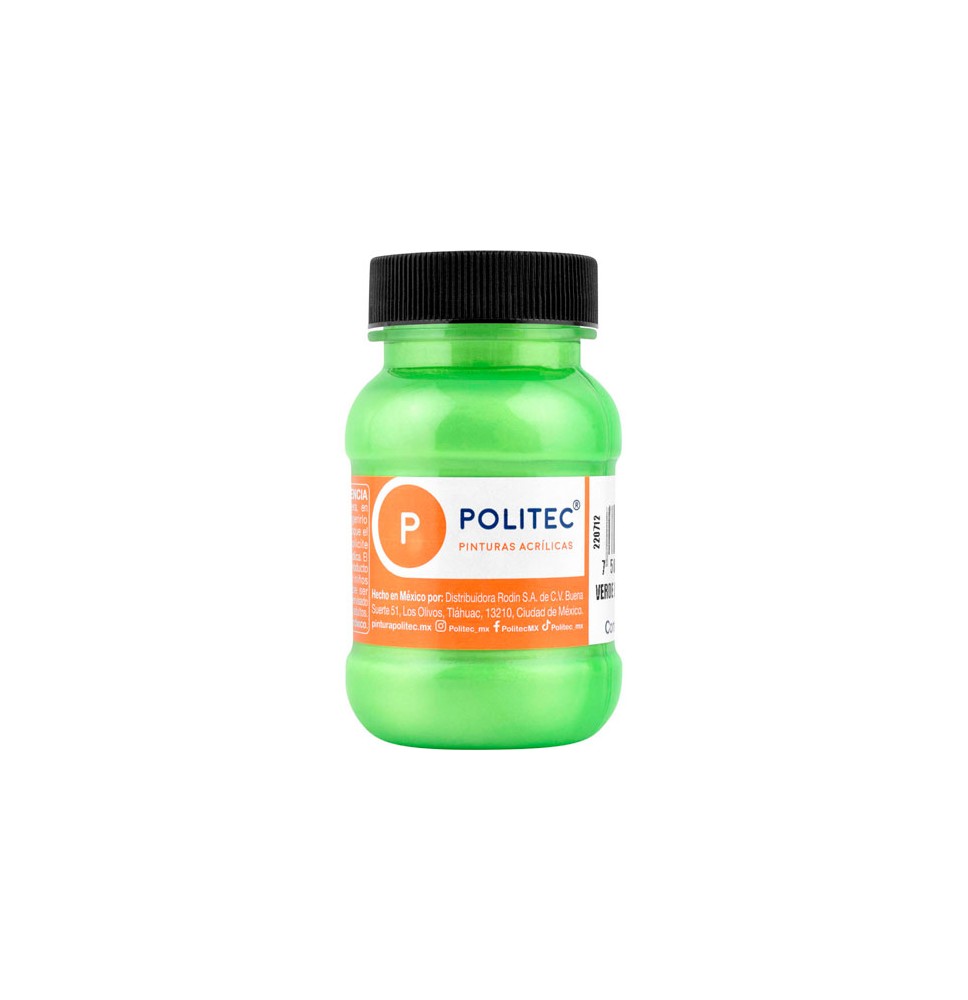 PINTURA ACRILICA POLITEC 100ML. VDE HOJA MET. 528 E.6 C.36