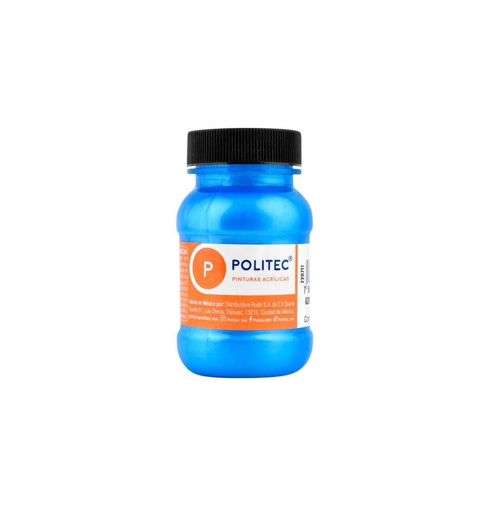 PINTURA ACRILICA POLITEC 100ML. AZUL MET. 513 E.6 C.36