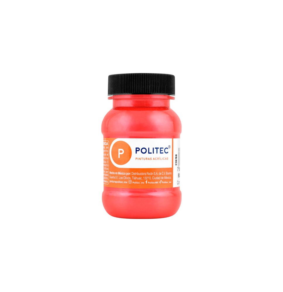 PINTURA ACRILICA POLITEC 100ML. ROJO MET. 521 E.6 C.36