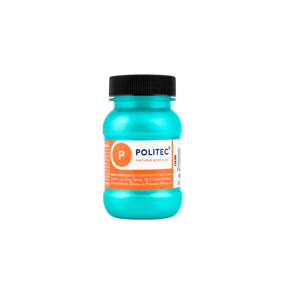 PINTURA ACRILICA POLITEC 100ML. VERDE MET. 533 E.6 C.36