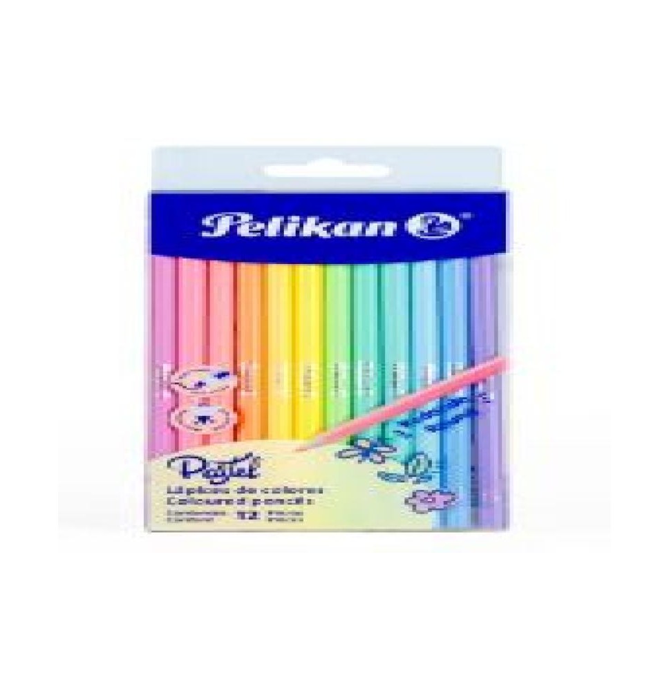 COLORES EST. C12L. PELIKAN PASTEL REDONDO C40
