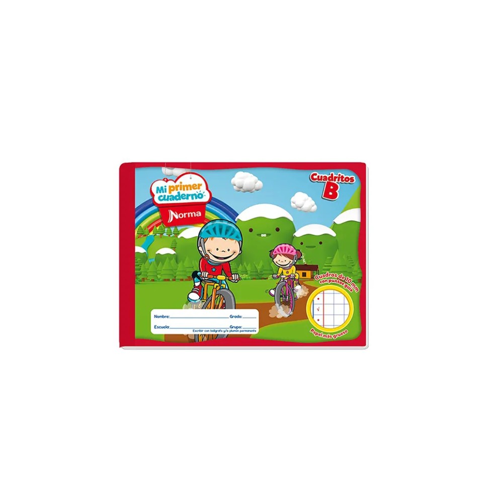 CUADERNO PREESC. CUADRITOS B NORMA 529942 10MM COS.72H30