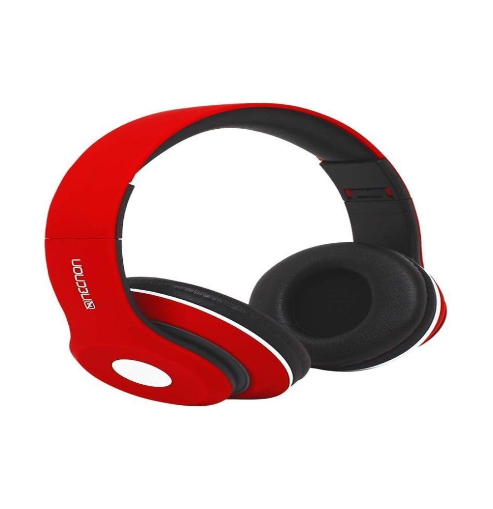 AUDIFONOS DIADEMA BT RUBBERIZED NBH-01 ROJO NECNON E.1