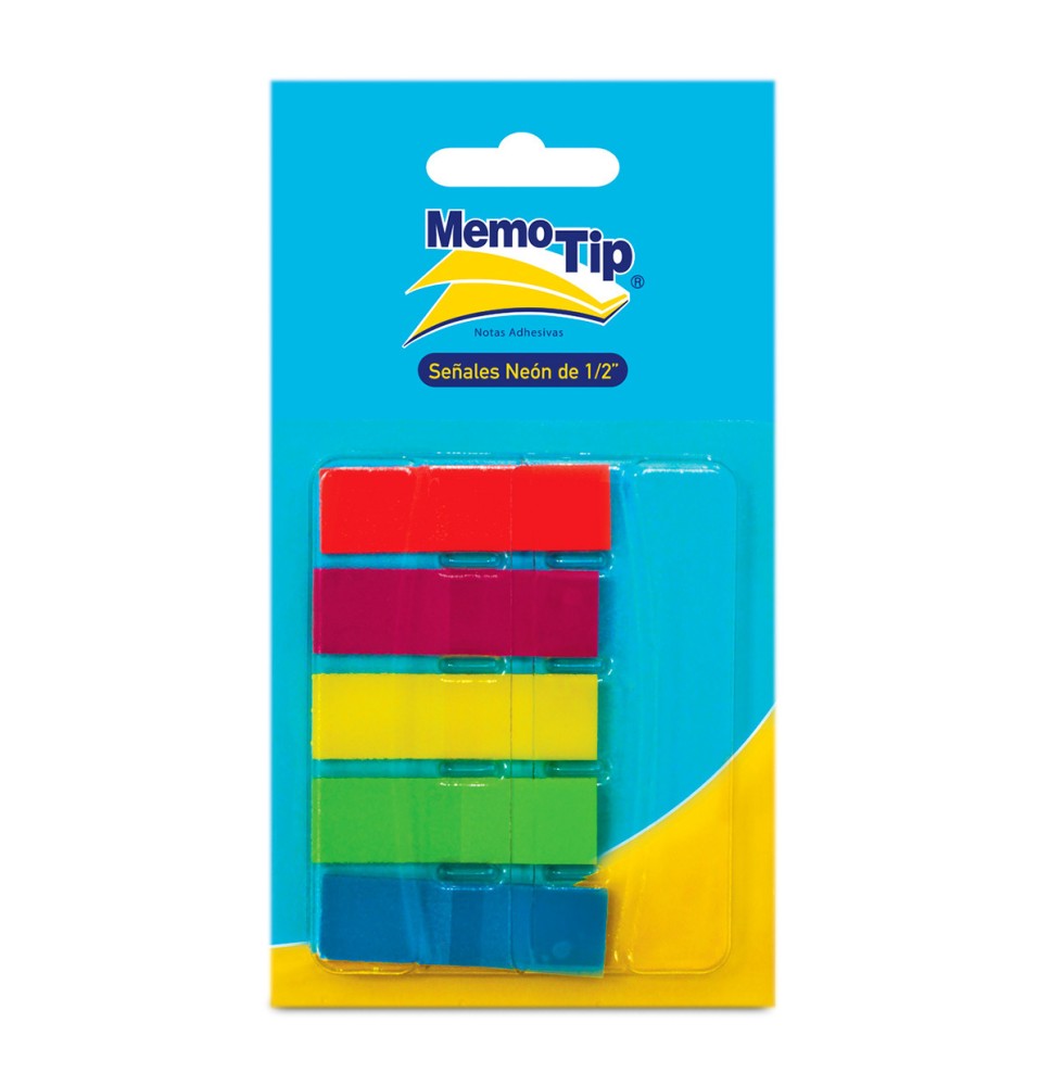 BANDERITAS ADH. MEMOTIP 2.54X4.3CM 3C 75H.NEON E.24 C192