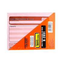 VALE PROVISIONAL DE CAJA 2051 PRINTA. 14 CTA. 50H.3144