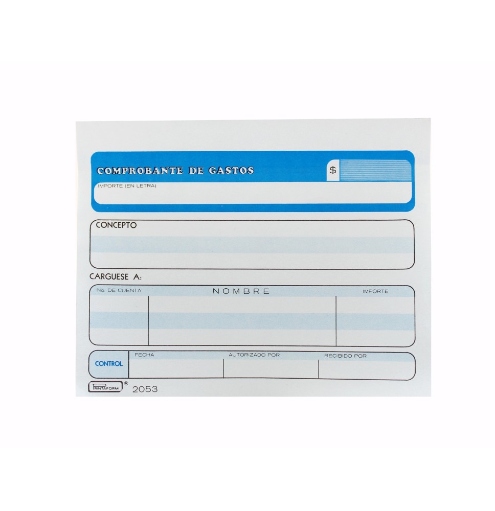 COMPROBANTE DE GASTOS 2053 PRINTAFORM 14CTA. 50H.E3144