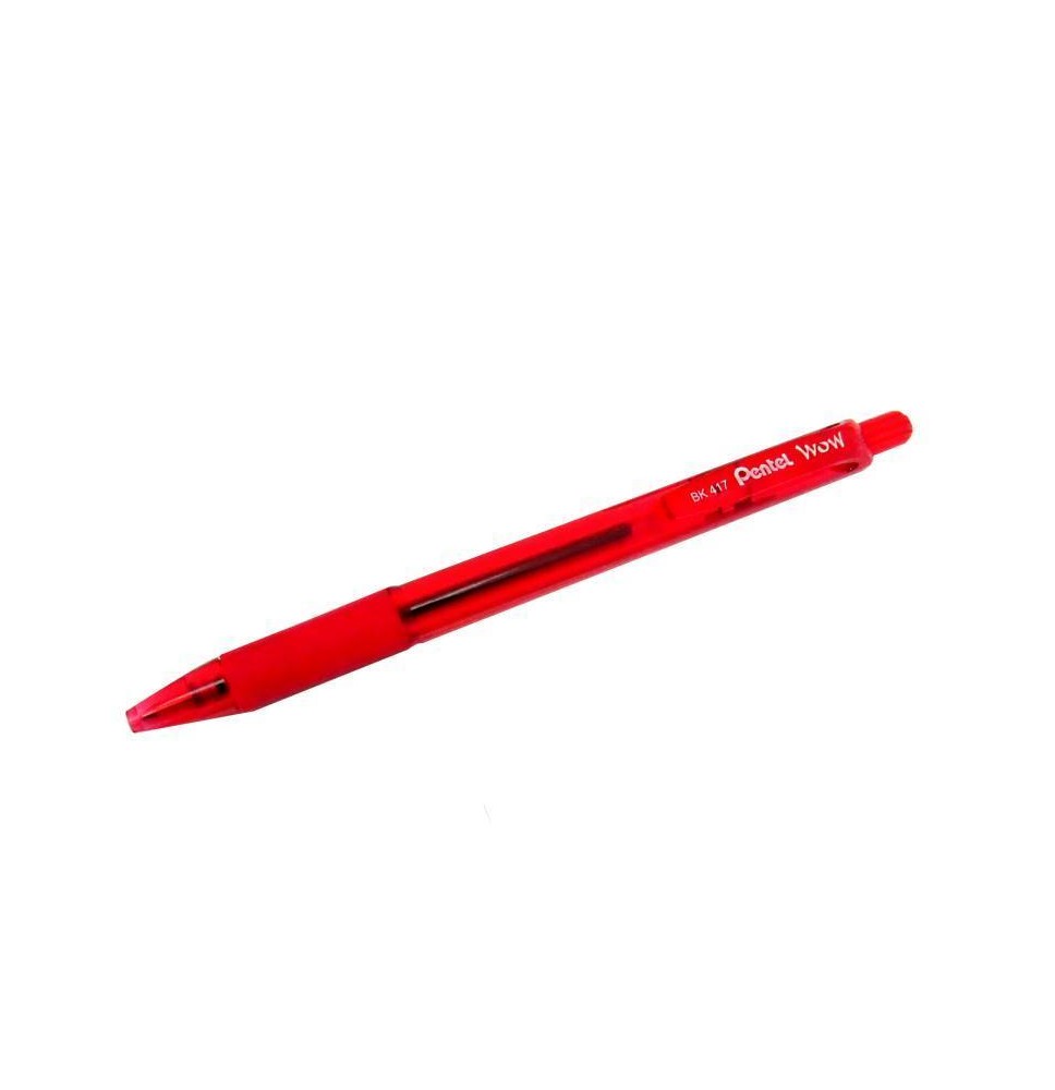 BOLIGRAFO WOW BK417-B PENTEL 0.7MM RT ROJO E12 C1152