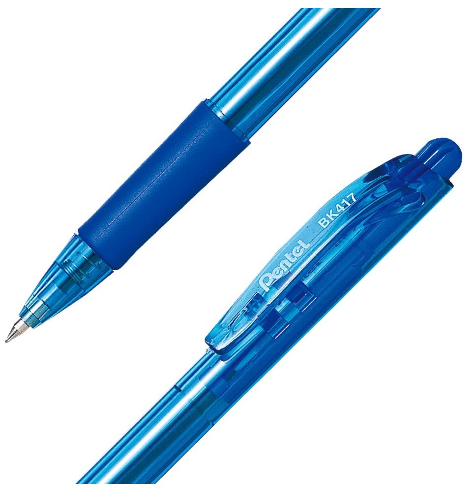 BOLIGRAFO WOW BK417-C PENTEL 0.7MM RT AZUL E12 C1152