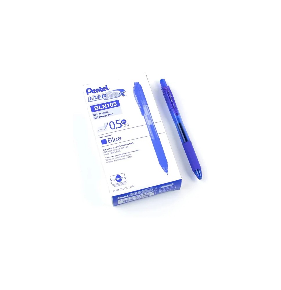 BOLIGRAFO GEL ENERGEL BLN105C PENTEL 0.5MM RT AZUL 12576