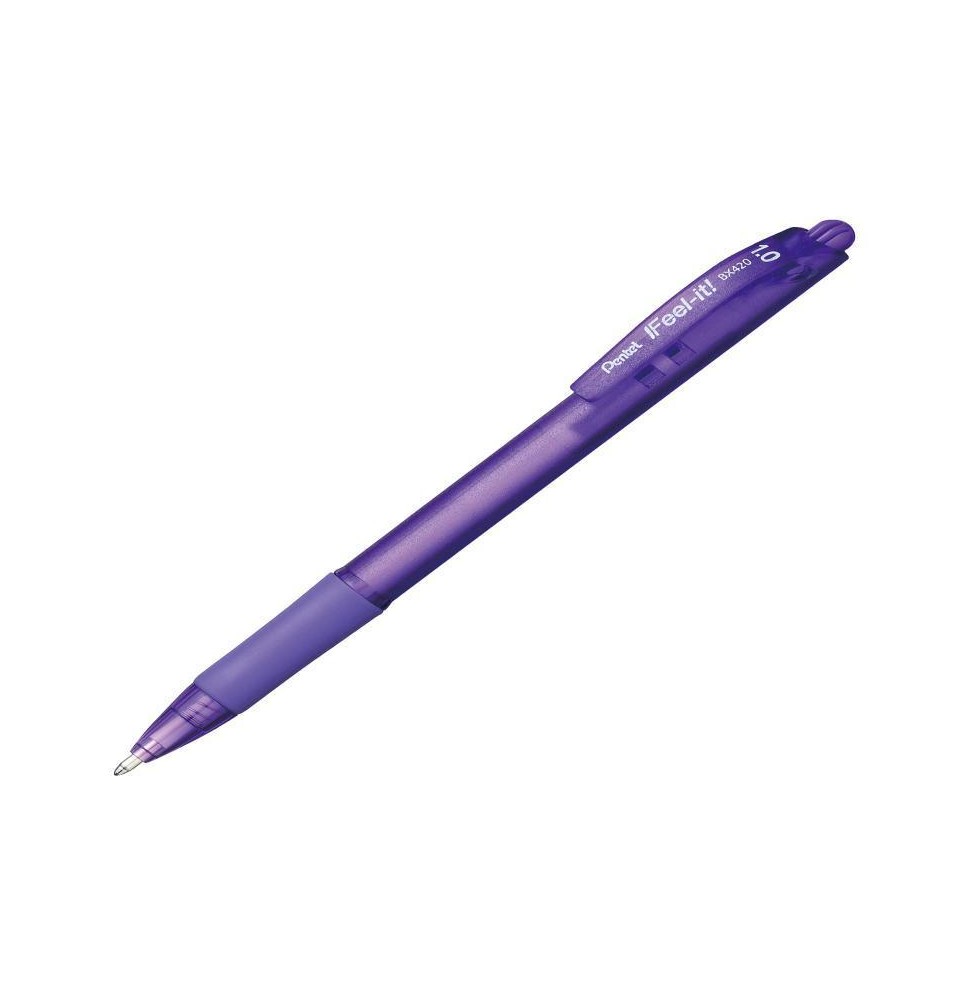 BOLIGRAFO FEEL-IT BX420 1.0MM VIOLETA PENTEL E.12 C.1152