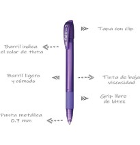 BOLIGRAFO FEEEL-IT BX427V 0.7MM VIOLETA PENTEL E.12 C1152