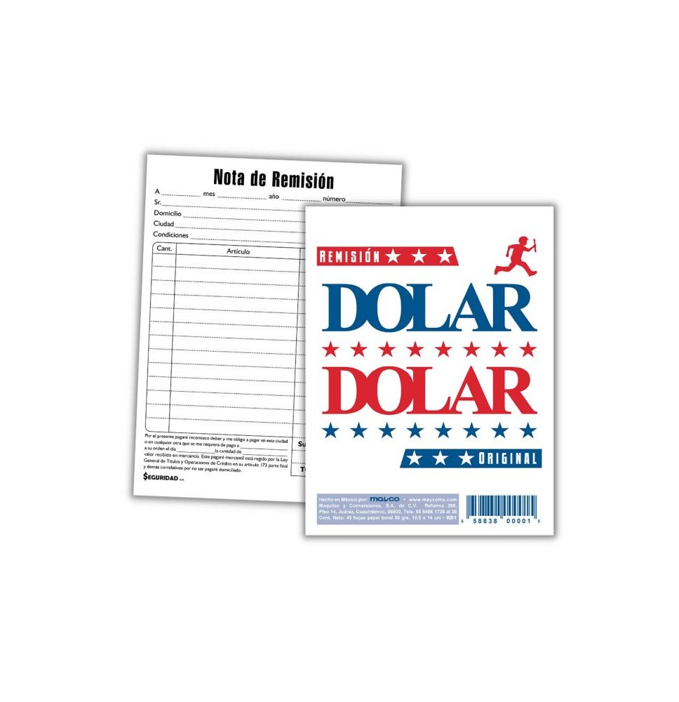 REMISION 18 CTA. ORIGINAL 45H. DOLAR RD-1 E.200