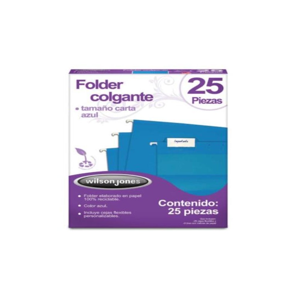 ARCHIVO COLGANTE FOLDAFLEX CTA. CJ. C25 AZUL P3638 C.5