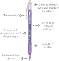 BOLIGRAFO MET. SPARKLE POP K91 0.7MM VIOLETA PENTEL 12576