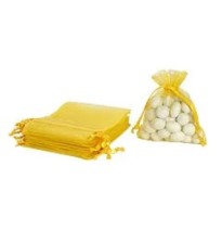 BOLSA ORGANZA CONFETTI 12X15CM.AMARILLO E.12