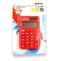 CALCULADORA BOLSILLO BASIC CELICA ROJO 8 DIG.CA08 E.25 C.300