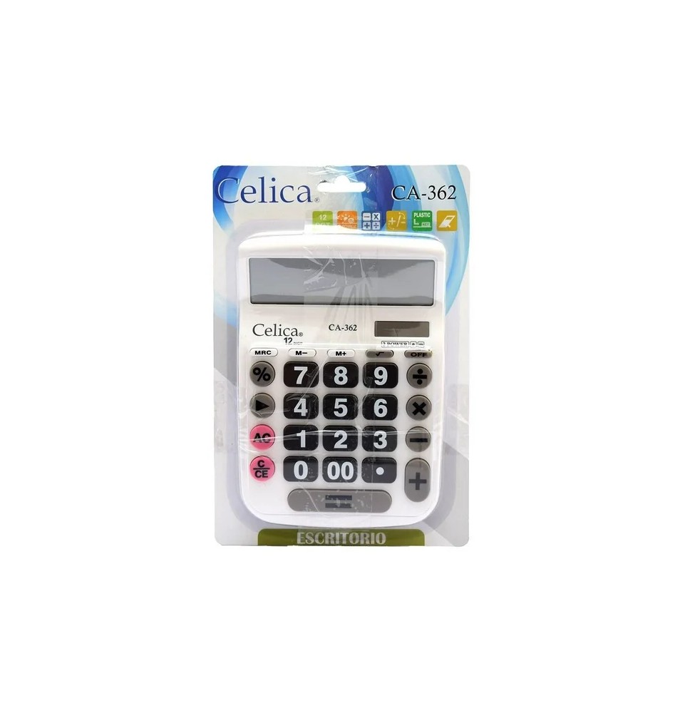 CALCULADORA ESCRIT. CELICA CA-362BE BLANCA 12DIG. E10 40