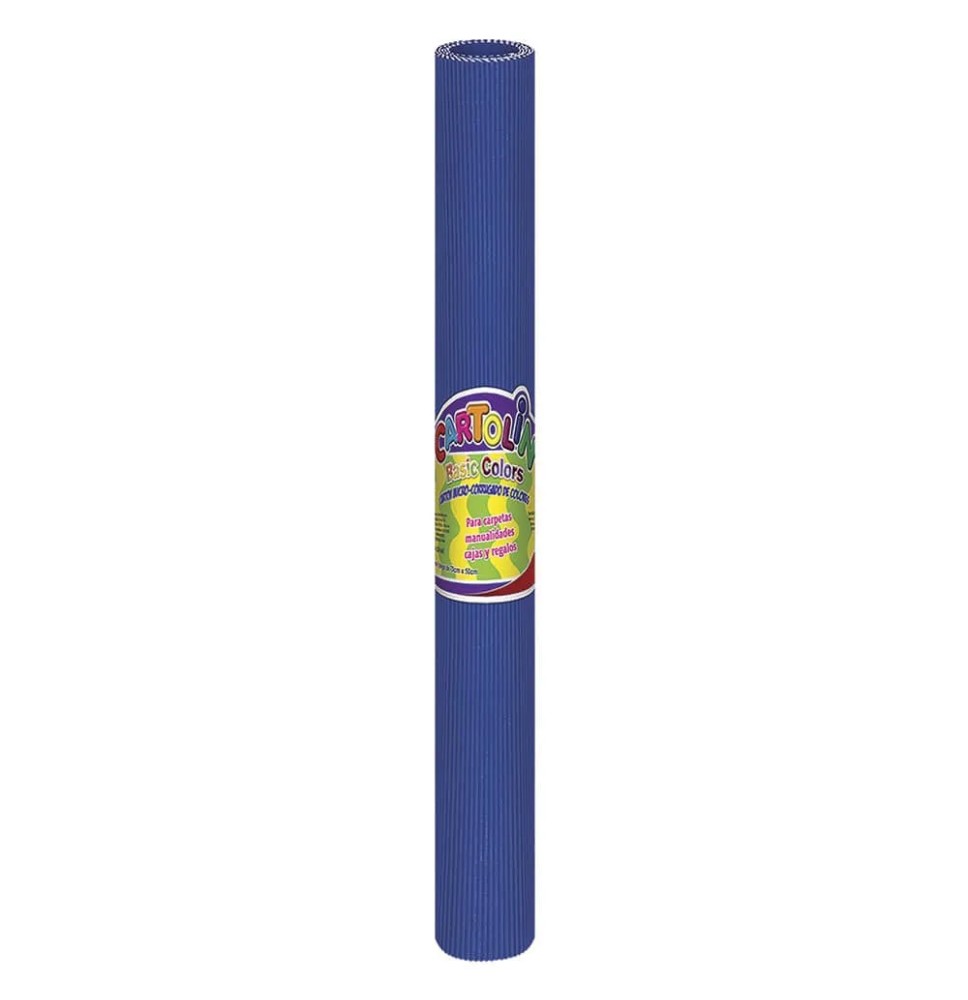 CARTON CORRUGADO MET. 77X54CM. AZUL REY 280GR.1050200