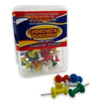 CHINCHETAS PLAST. CJA. COL. SURT. C50 PZ. PASCUA 10240