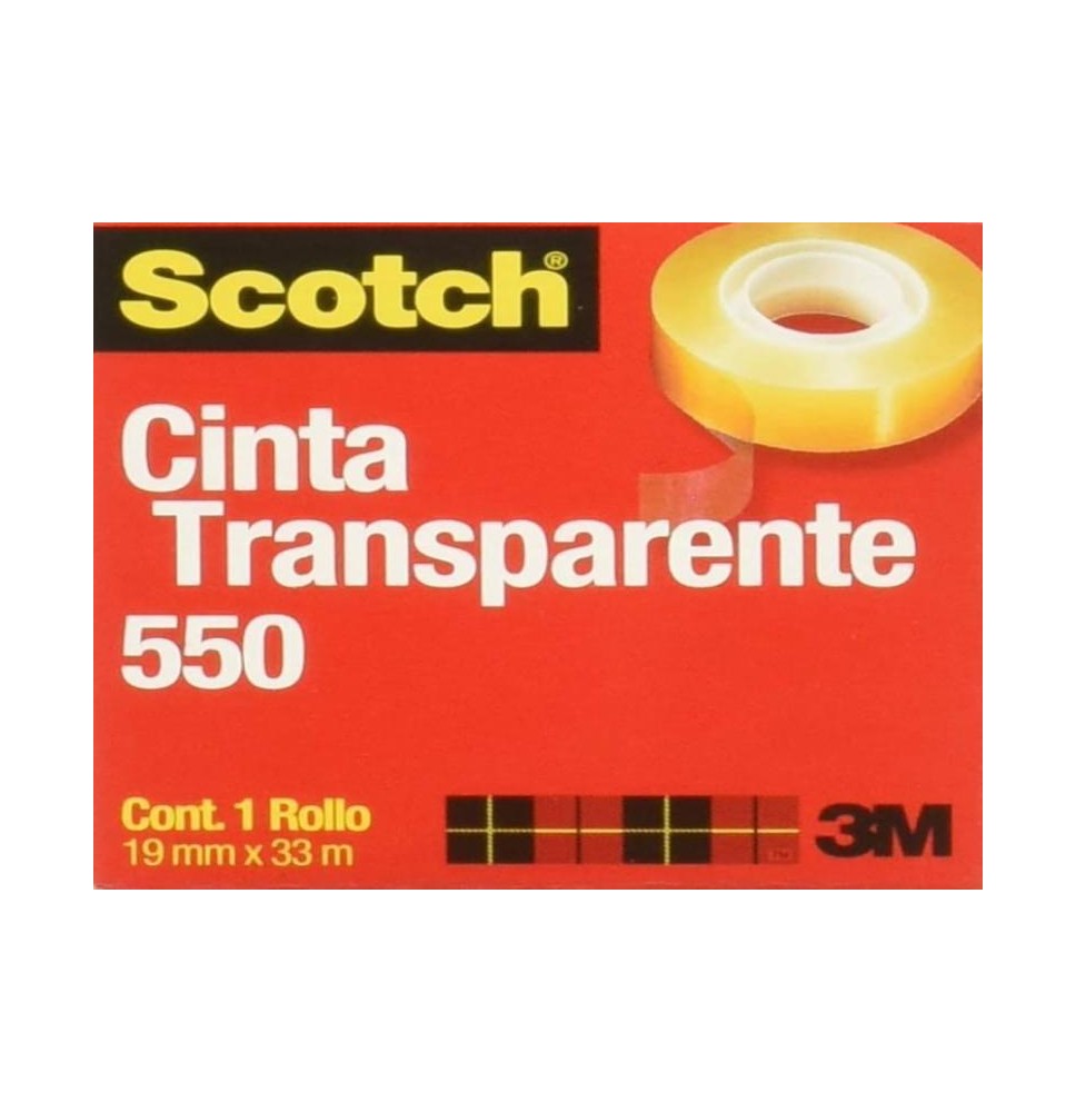 CINTA ADH. 19X33M. TRANSP. SCOTCH 550 3M E12 C48