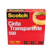 CINTA ADH. 19X65M. TRANSP. SCOTCH 550 3M E12 C48