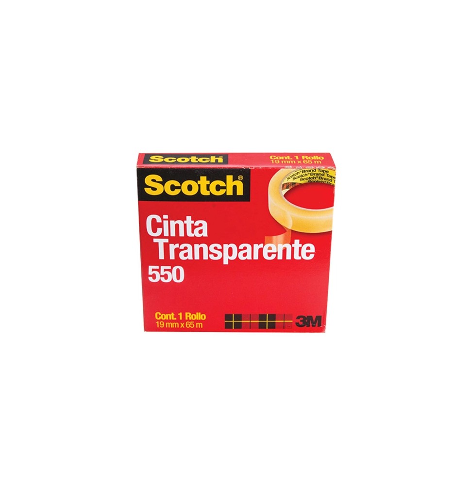CINTA ADH. 19X65M. TRANSP. SCOTCH 550 3M E12 C48