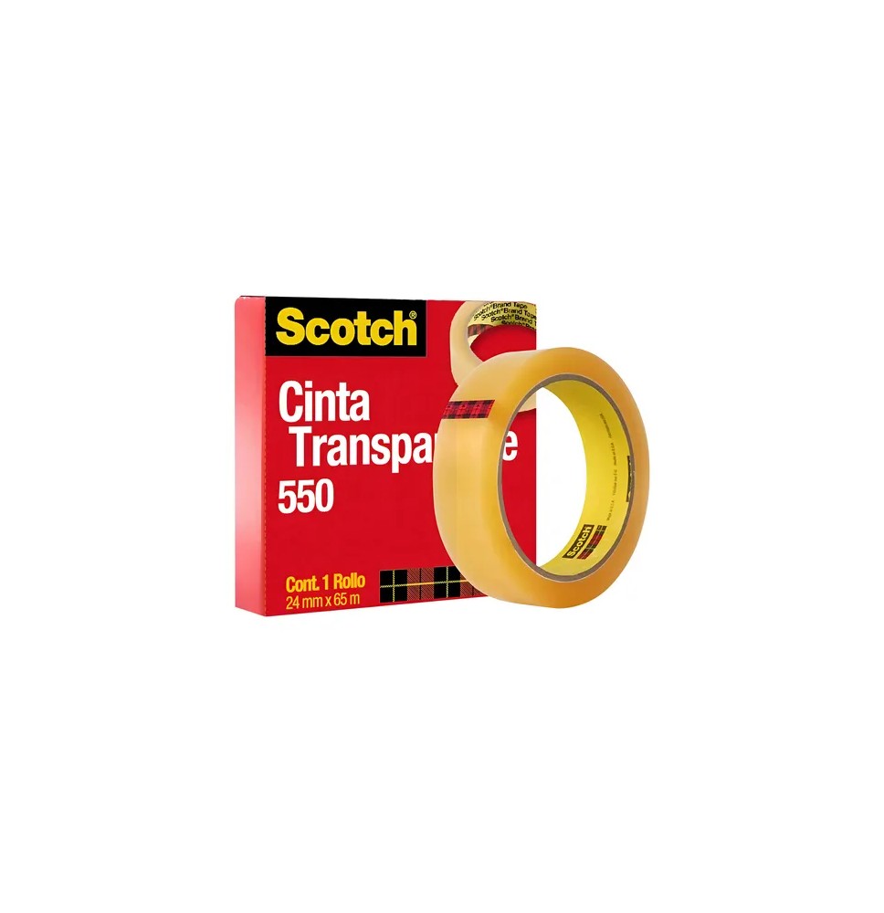 CINTA ADH. 24X66M. TRANSP. SCOTCH 550 3M E12 C36