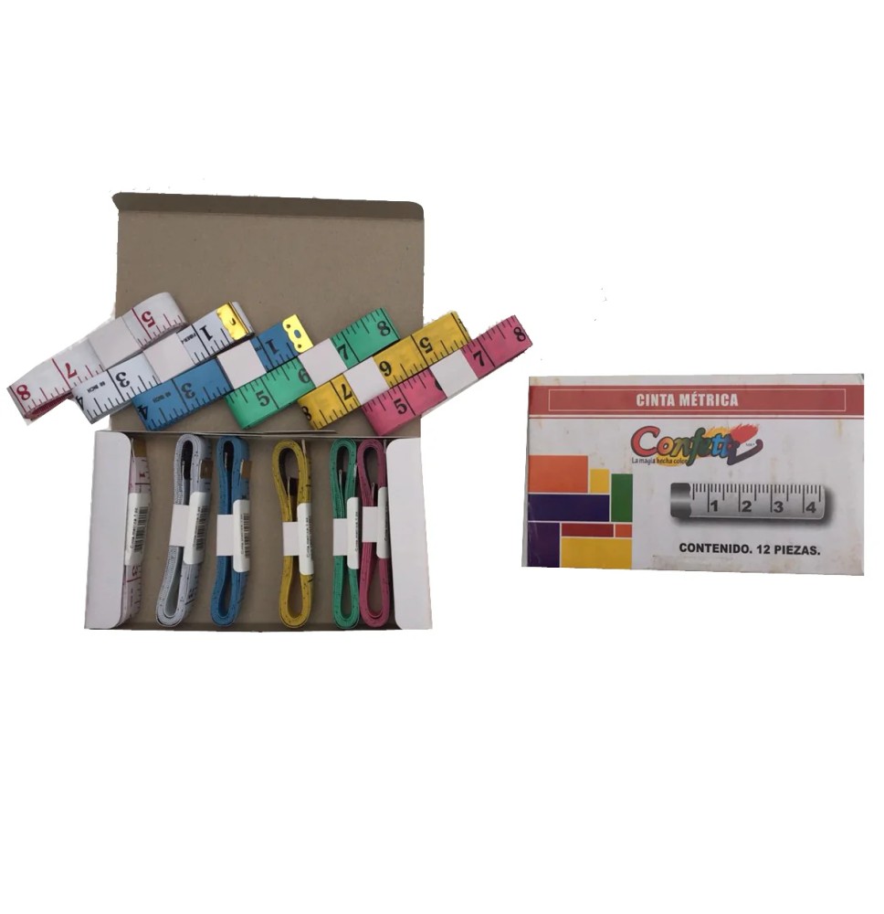 CINTA METRICA CONFETTI DE 100CMS. E.12 C.120