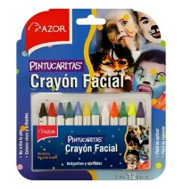 CRAYONES PINTACARAS AZOR BL. C12. C.12