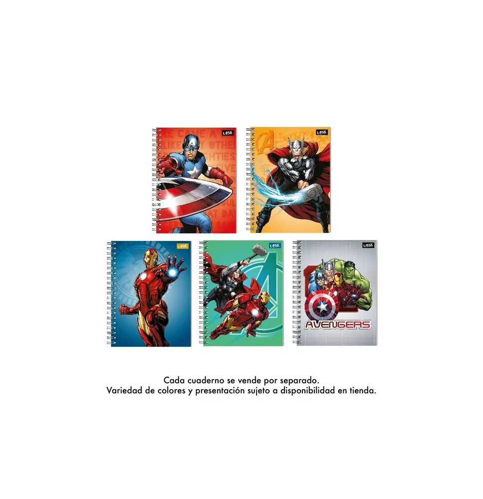 CUADERNO PROF. LOS VENGADORES DIPAK ESP. RAY 90H.COMB C.24