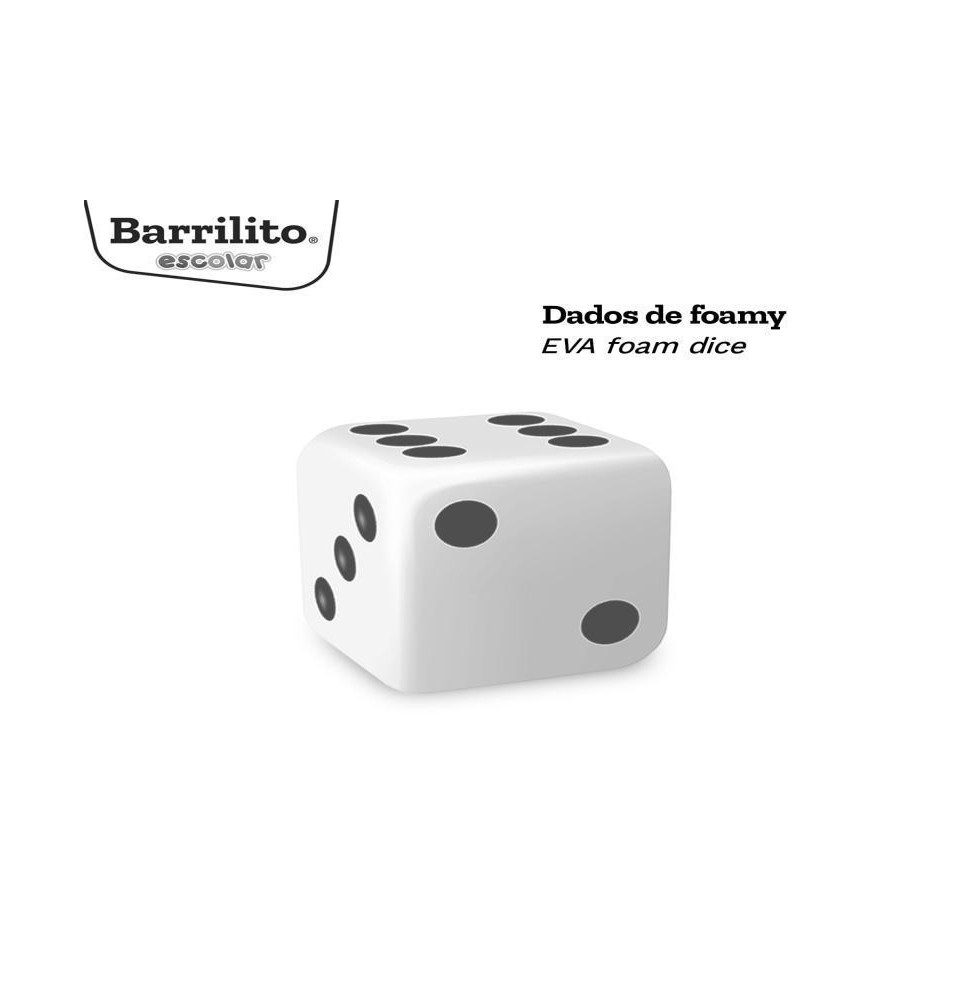 DADOS DE FOAMI JUMBO 50X50X50MM. BARRILITO E12 C576
