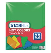 FOLDER BITONO CTA. STARFILE VERDE PAQ.C25 C.20