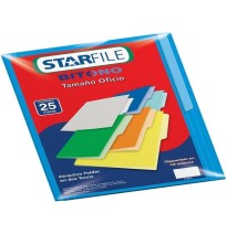 FOLDER BITONO OFI. STARFILE AZUL OBSCURO PAQ.C25 C.20
