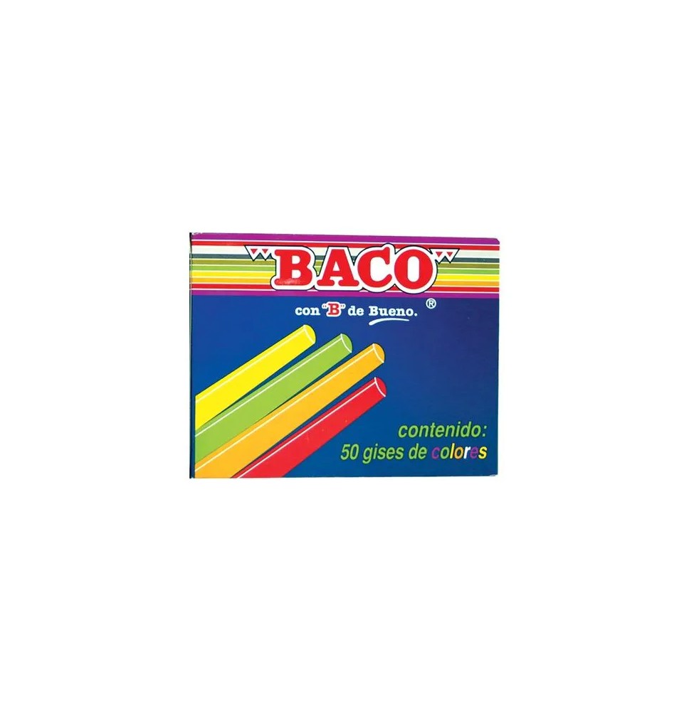 GIS MOLDEADO CAJA C50 COLORES BACO C.36