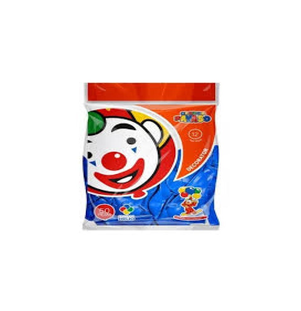 GLOBOS DECORATOR 12 BOL.C50 AZUL ROYAL C.60