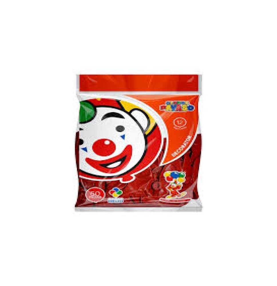 GLOBOS DECORATOR 12 BOL.C50 ROJO CEREZA C.60