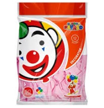 GLOBOS DECORATOR 12 BOL.C50 ROSA BEBE C60