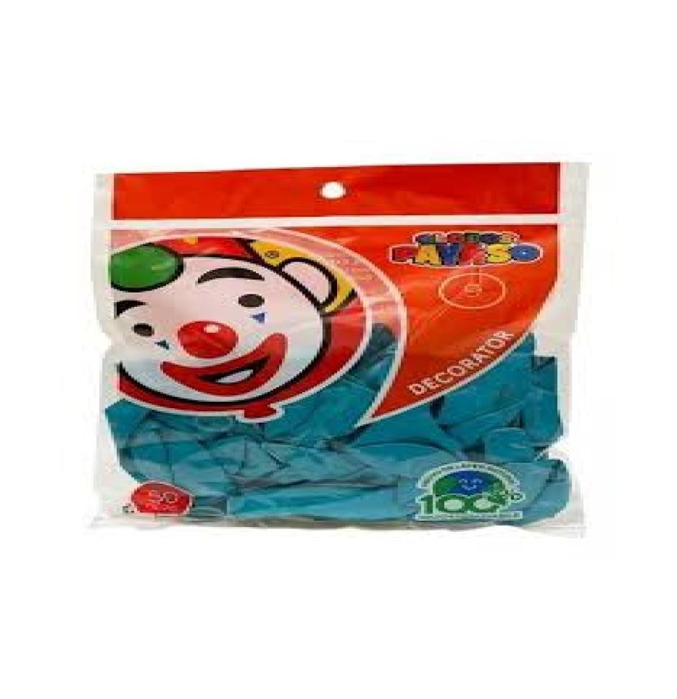 GLOBOS DECORATOR 9 BOL.C50 AQUAMARINA C.100