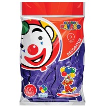 GLOBOS DECORATOR 9 BOL.C50 PURPURA C.100