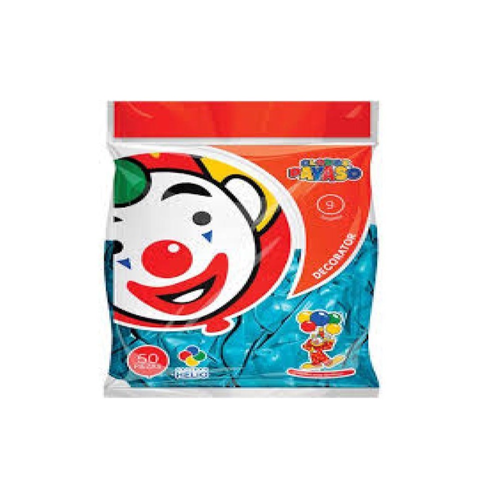 GLOBOS DECORATOR 9 BOL.C50 TURQUESA C.100