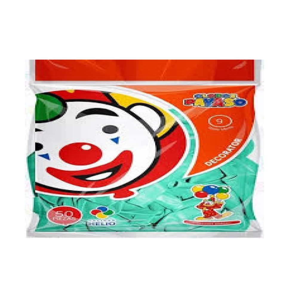 GLOBOS DECORATOR 9 BOL.C50 VERDE MENTA C.100