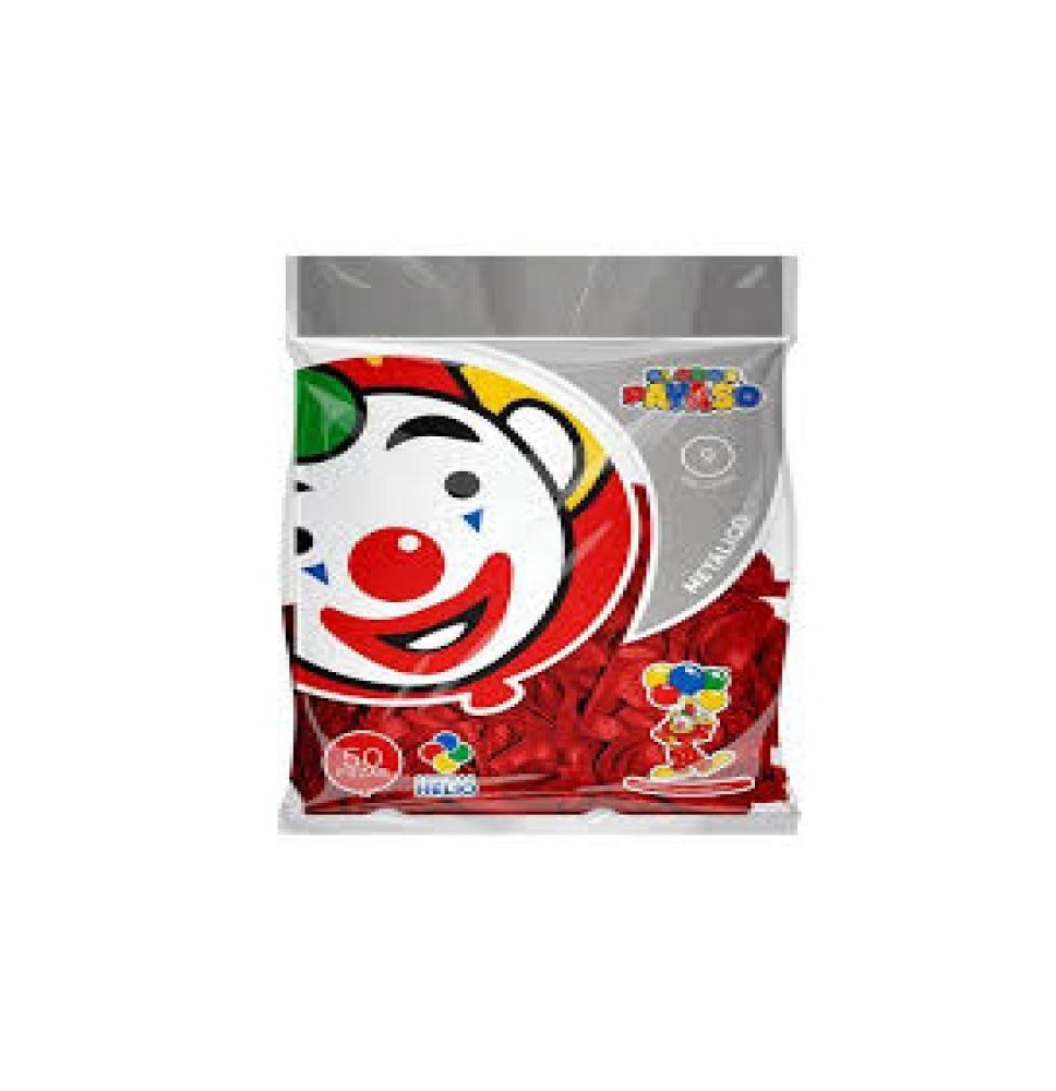 GLOBOS METALLIC 9 BOL.C50 ROJO C.100