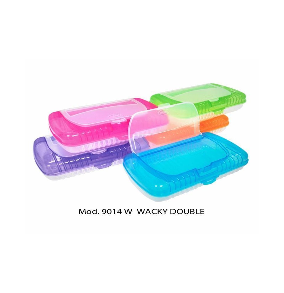 CAJA LAPICERA PLAST WACKY DOBLE GDE. 9014 SABLON VC. C24