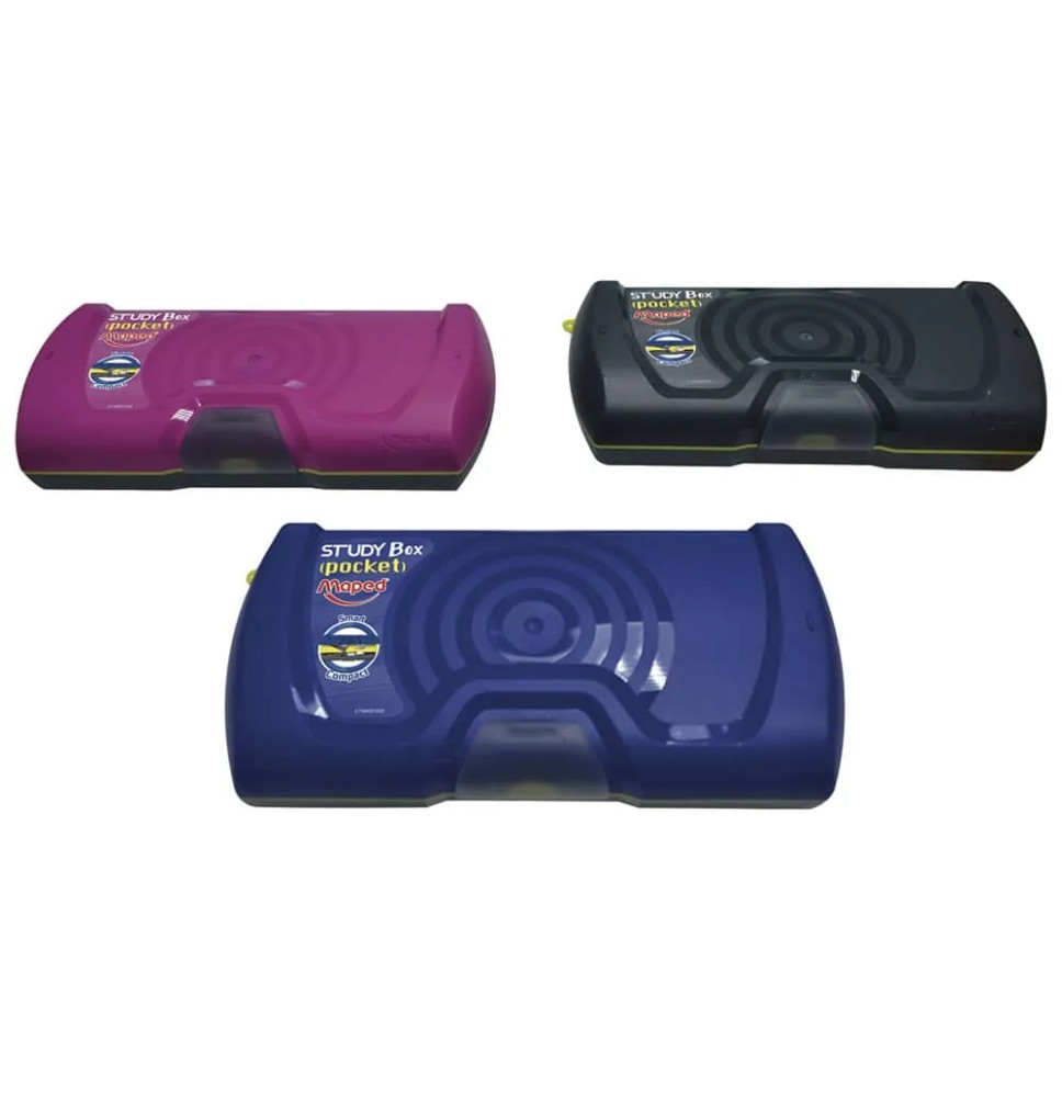 CAJA LAPICERA PLAST. STUDY BOX POCKET MAPED V.COL. C.12