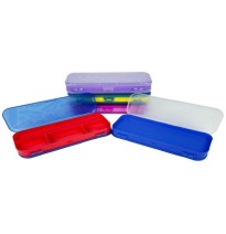 CAJA LAPICERA PLAST.CHICA JOCAR COL.TRASLUCIDOS E64