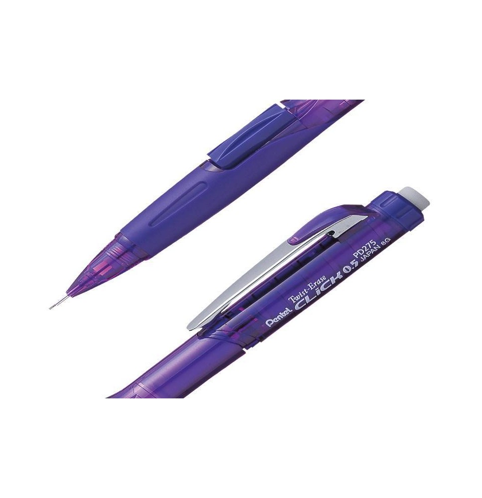 LAPICERO 0.5MM TWIST ERASE PENTEL PD275TV GRIP VIOL12576
