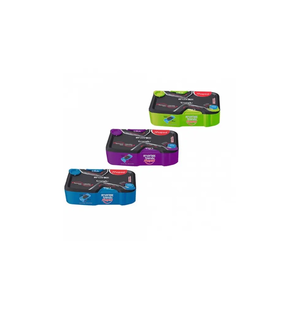 CAJA LAPICERA PLAST. TRENDY BOX MAPED VCOL. E.6
