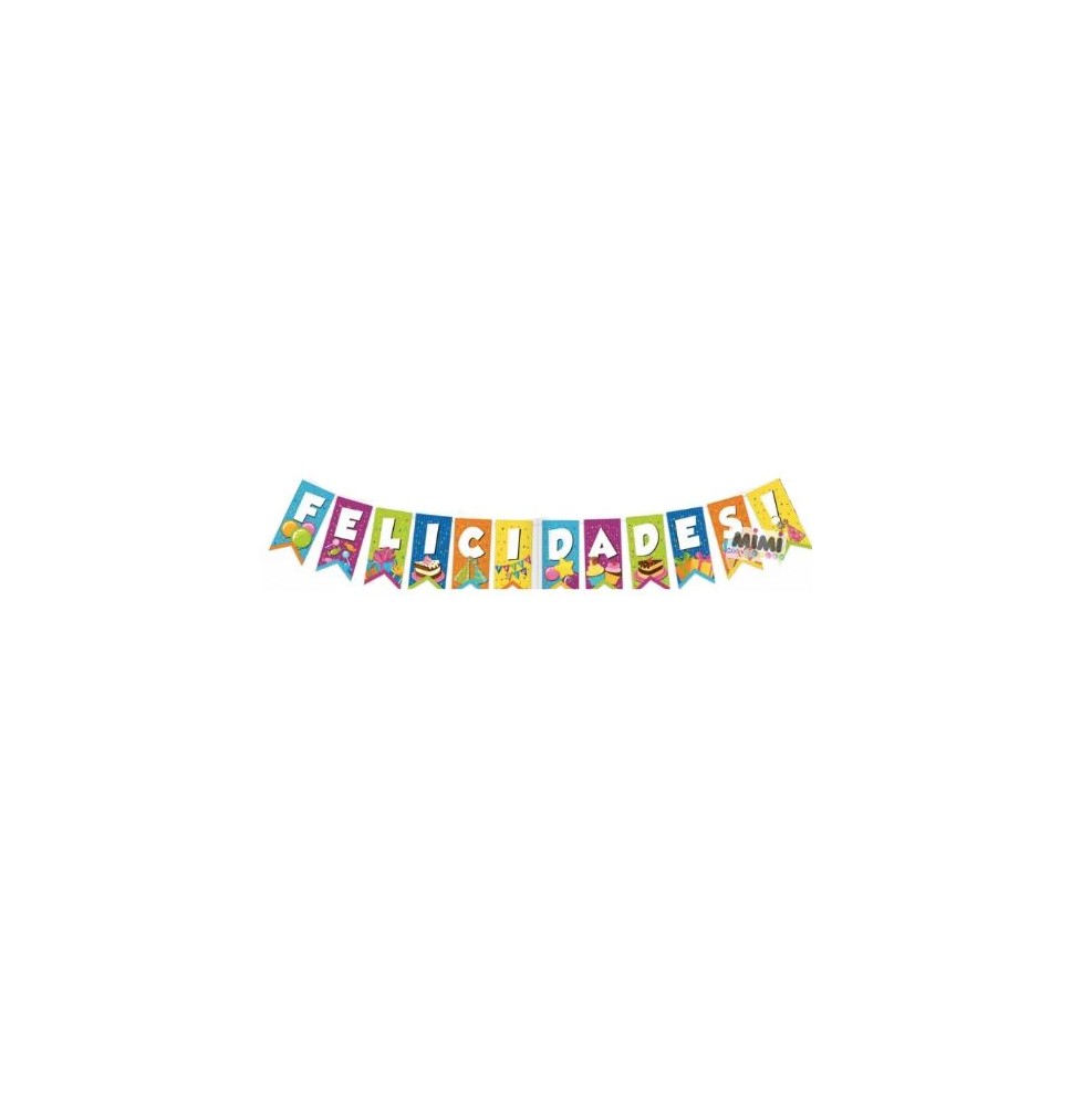 LETRERO BANDERIN FELICIDADES 1136 PADI BOLSA C1 PZA. E.25